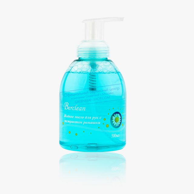 Мыло жидкое для рук с экстрактом ромашки Berclean 500 мл. купить по выгодной цене